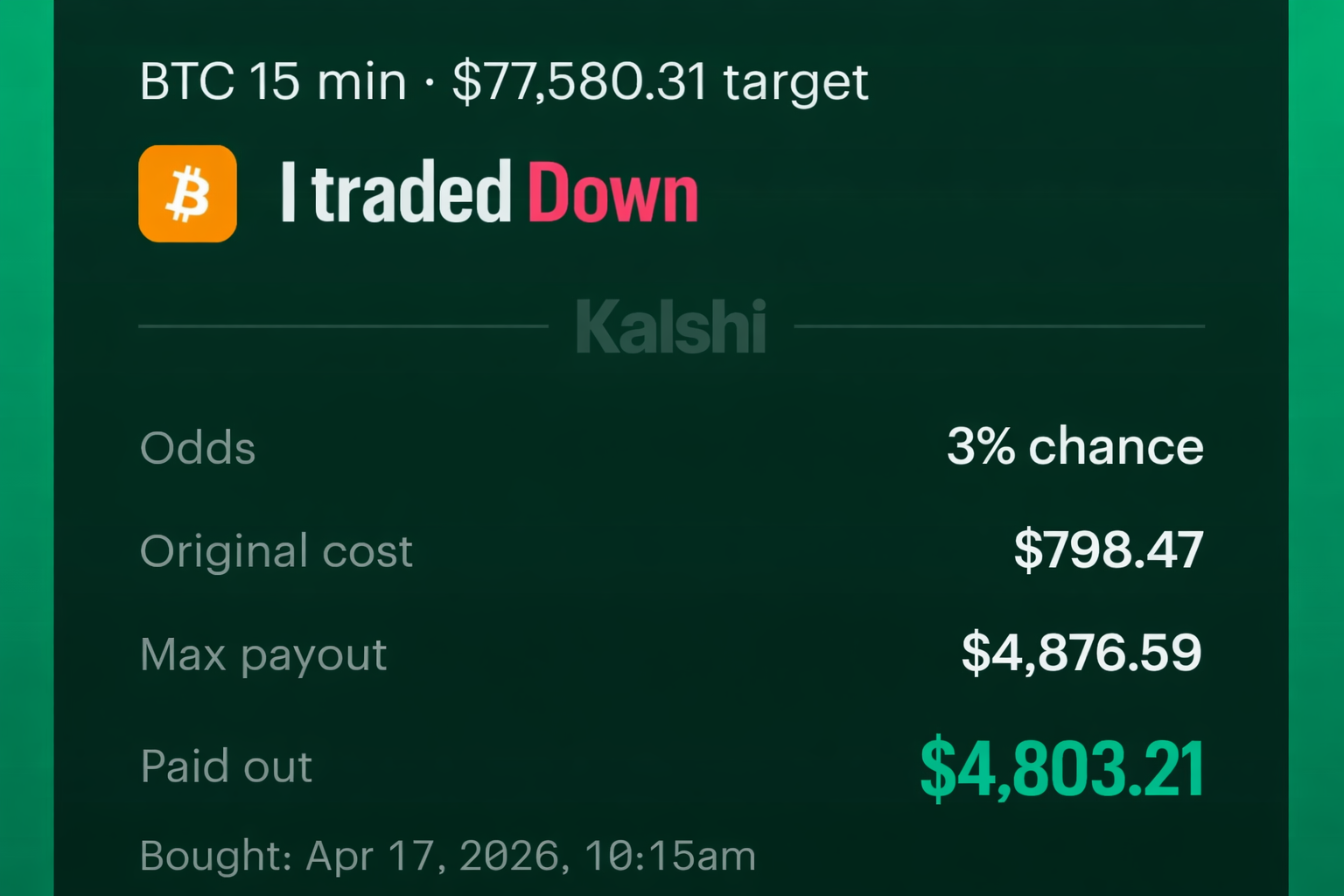 arron Kalshi account 3